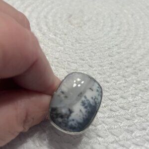 Beautiful DENDRITE OPAL Handmade Sterling 925 Ring Size 9.5 #242E